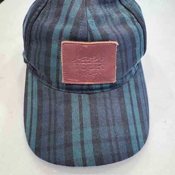 LOVE YOUR MELON Plaid Baseball Cap Hat Adult Size Cotton Made In USA - Picture 7 of 7